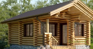 Баня из оцилиндрованного бревна под ключ в Кунгуре - от 135616 рублей